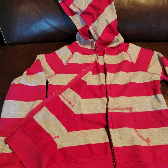 Girls so L 10/12 Pink/Grey zip up hoodie - Picture 3 of 5